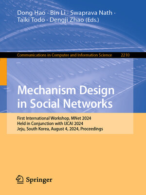 cover image of Mechanism Design in Social Networks